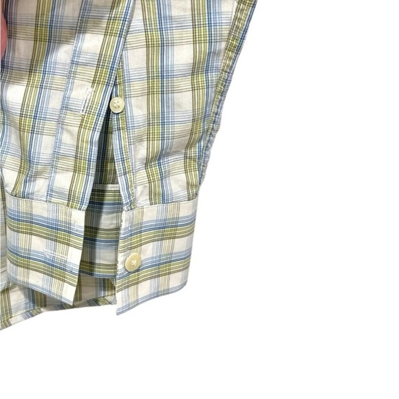 Burberry London Button-Down Dress Shirt Checked Men's Size 16 41 Cotton Logo - Picture 5 of 8